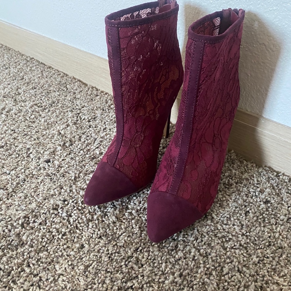 Brand New Purple Lace Booties